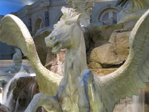 Sculpture in the Forum Shops courtyard